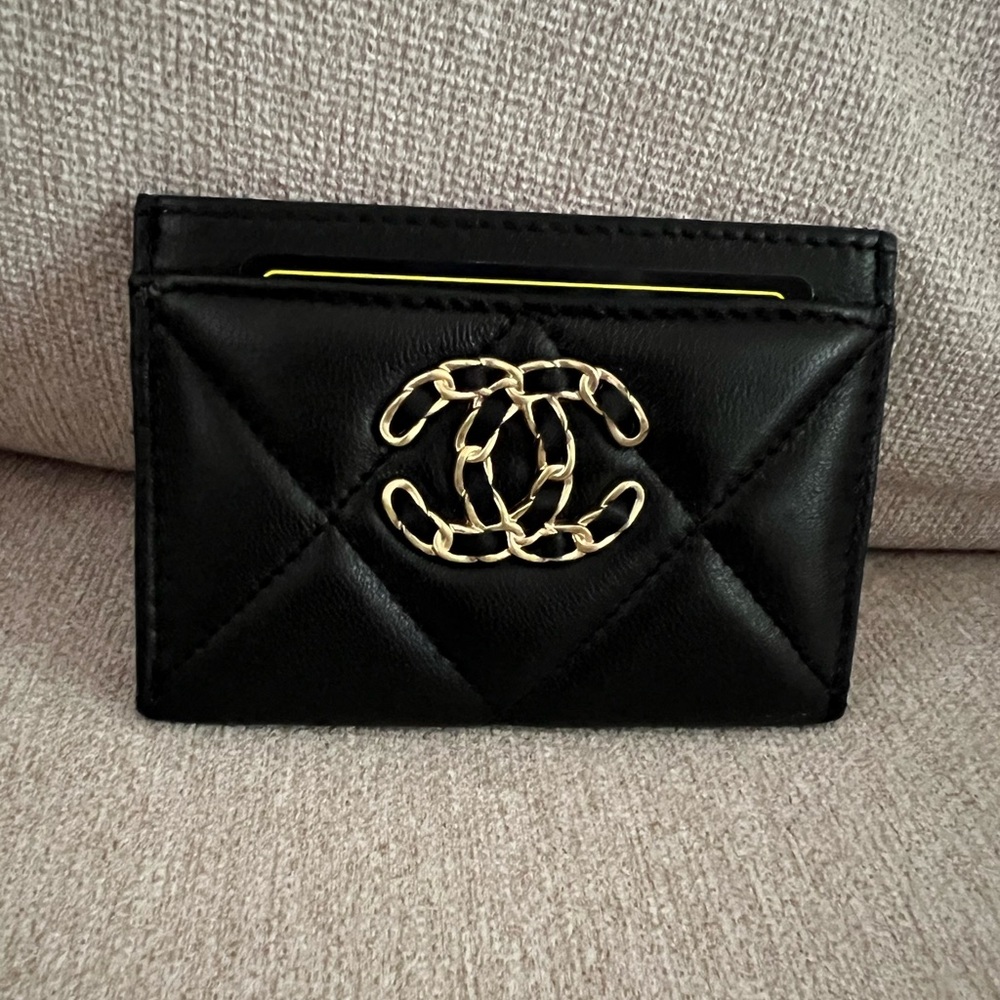 Black Quilted Card Holder